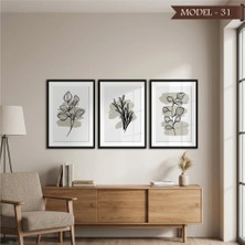 Akıllı Kağıt Cam Görünümlü Yapışkanlı Tablo Çiçek (Model- 31)