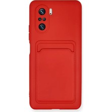 Mir Kitap Newface Xiaomi Mi 11I Kılıf Kelvin Kartvizitli Silikon - Kırmızı