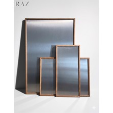 Raz Manyetik Metal Pano Duvar Panosu (Cilalı Kayın Ahsap)- Ahsap Çerçeveli Not ve Fotoğraf Panosu (Magnetic Board)