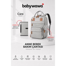Babywawa Care Su Geçirmez Alt Açma Pedli Emzik Saklama Bölmeli Anne Bakım Çantası