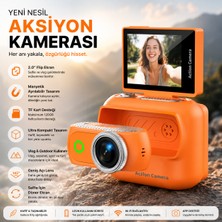 BGG Tech Aksiyon Kamerası 2.0" Flip Ekran,manyetik, Ayrılabilir Dış Mekan Video Kamerası Taşınabilir Cep Kamerası