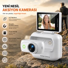 BGG Tech Aksiyon Kamerası 2.0" Flip Ekran,manyetik, Ayrılabilir Dış Mekan Video Kamerası Taşınabilir Cep Kamerası