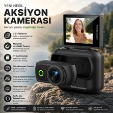 BGG Tech Aksiyon Kamerası 2.0" Flip Ekran,manyetik, Ayrılabilir Dış Mekan Video Kamerası Taşınabilir Cep Kamerası