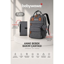 Babywawa Care Su Geçirmez Alt Açma Pedli Emzik Saklama Bölmeli Anne Bakım Çantası