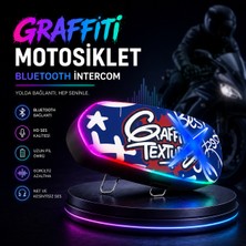 BGG Tech Motor Kask Kulaklığı Interkom Bluetooth 6.0 Rgb Modlu Intercom