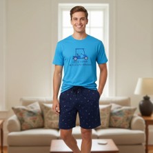 Bonbon Erkek Kısa Kollu Pamuklu Şortlu Pijama Takım BB2468