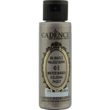 Cadence Su Bazlı Yaldız Boya 113 Antik Gümüş Metalik Dokulu Dekoratif 70 ml
