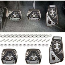 Decostyle Manuel Araç Uyumlu Kaydırmaz Pedal Seti 3 Parça Siyah