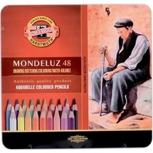 Koh-i-Noor Mondeluz Aquarell 48 Renk Sulu Boya Kalemi Metal Kutu Boyalar İçin