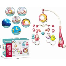 Svoria Store BIB648A54 -Vardem Işıklı Müzikli Kumandalı Kırmızı Bebek Dönencesi
