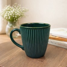 Giftmoda Modern Çizgili Seramik Kupa