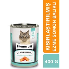 Pronature Tahılsız Kısırlaştırılmış Yaş Kedi Maması (Neutered) – Ezme Somon Balıklı - 400GR
