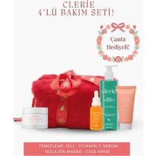Clerie Anneler Gününe Özel 4’lü Cilt Bakım Seti + Kırmızı Peluş Çanta Hediye
