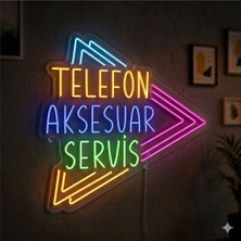 Neonled Telefon Aksesuar Servis Yazı (Telefoncu) Neon LED Dekoratif Aydınlatma