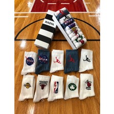 Aygan Store 10”lu Kutulu Basketbol Takim Karakterli Neşeli Renkli Kolej Tenis Çorap