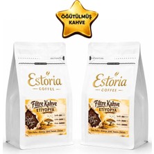 Estoria Coffee Etiyopya Filtre Kahve 500g ( 2x250g) | %100 Arabica | Çiçeksi Aroma | Meyvemsi Tatlar | Öğütülmüş