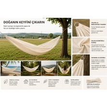 Toptancı Amca Kamp Hamak Kamp-Piknik-Bahçe-Yazlık Portatif Çift Kişilik Bağlama İpli 120 x 200 cm