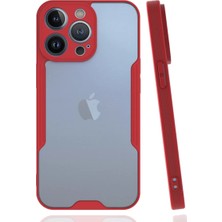 TeknoKapsül Newface Apple iPhone 14 Pro Kılıf Platin Silikon - Kırmızı