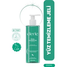 Clerie Yağ & Sebum Dengeleyici Ceramide ve Hyaluronik Asit İçeren Gözenek Temizleyici ve Nemlendirici Yüz Temizleme Yıkama Jeli - Köpüklü Micellar Su