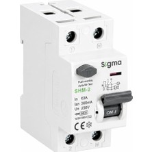 Sigma SHM2P 300MA 63A 6ka Monofaze Kaçak Akım Koruma Şalteri