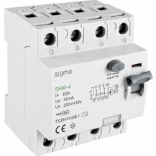 Sigma SHM4P 30MA 63A 6ka Trifaze Kaçak Akım Koruma Şalteri
