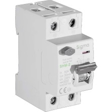 Sigma SHM2P 30MA 50A 6ka Monofaze Kaçak Akım Koruma Şalteri