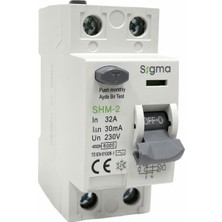 Sigma SHM2P 30MA 32A 6ka Monofaze Kaçak Akım Koruma Şalteri
