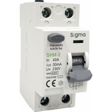 Sigma SHM2P 30MA 40A 6ka Monofaze Kaçak Akım Koruma Şalteri
