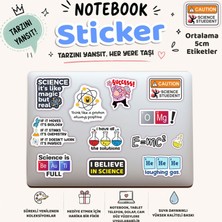 Sb Store Bilim Temalı Sticker Notebook Tablet Etiketi Model 17