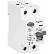 Sigma SHM2P 300MA 40A 6ka Monofaze Kaçak Akım Koruma Şalteri