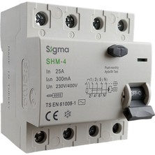 Sigma SHM4P 300MA 25A 6ka Trifaze Kaçak Akım Koruma Şalteri