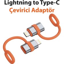 Dexmon Lightning To Type-C Adaptör Hızlı Şarj ve Veri Aktarım Uyumlu Taşınabilir Dönüştürücü