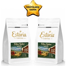Estoria Coffee Kenya Filtre Kahve 500g ( 2x250g) | %100 Arabica | Yoğun Aroma | Meyvemsi Notalar | Öğütülmüş