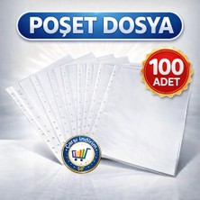 Nistabolje 100 Adet A4 Şeffaf Poşet Dosya 21.6 cm x 30 cm Ölçülerle Pratik Kullanım