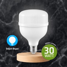 Badem10 Torch Kristal LED Ampul 30 Watt Yüksek Aydınlık Sunan Soğuk Beyaz Ampül 3000 Lümen Güçlü Işık