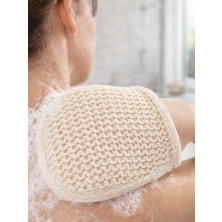 Beylini Sisal Lifli Eldiven Banyo Kesesi Banyo Duş Lifi 4 Doğal Peeling Etkili Vücut Kesesi Çift Taraflı