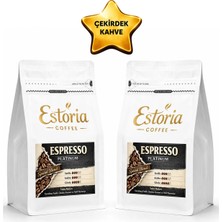 Estoria Coffee Espresso Blend Çekirdek Kahve 500g ( 2x250g) | %100 Arabica | Yoğun Gövde | Espresso İçin Uygun