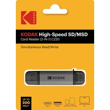 Kodak Sd ve Micro Sd Kart Okuyucu  (2-In-1) C220