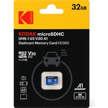 Kodak 32GB Micro Sd Uhs-I U3/V30/A1 Araç Kamerası Için Micro Sd Kart KD360