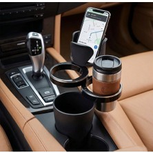 ALMITAL 3'ü 1 Arada Çok Fonksiyonlu Araç İçi Bardaklık, Telefon ve Gözlük Tutucu – Ergonomik Tasarım