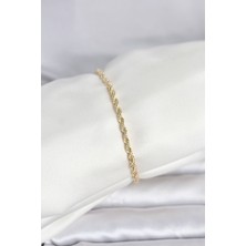 TeknoKapsül cm 14K Gold Renk Burgu Model Kadın Bileklik