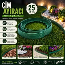 Nzb 25 Metre Plastik Çim Ayracı Ayıraç Esnek Peyzaj Bordürü Park Bahçe Çim Bitki Yayılım Önleme Aparatı