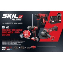 Skil Skıl Pro Kombo Set 3 (20V Max Kırıcı Delıcı + Avuç Taslama+ Darbelı Matkap + 3 Akü + Sarj Cıhazı)