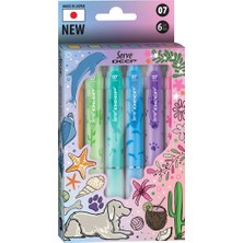 Serve Deep Uçlu Kalem 0.7mm - Doğa Desenli Pastel - 6'lı Set