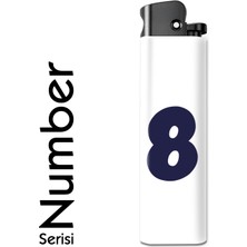 Bar-Pack Number Serisi Tasarım Çakmak Minimal 8 Yazılı Çakmak