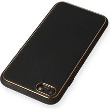 Nemere Mey Ithalat®  iPhone 7 Kılıf Coco Deri Silikon Kapak - Siyah