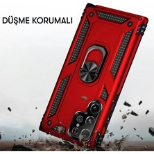 Nemere Mey Ithalat®  Samsung Galaxy S23 Ultra Kılıf Sofya Yüzüklü Silikon Kapak - Gold