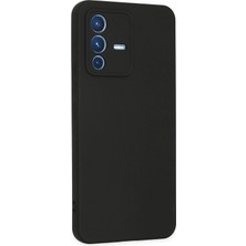 Nemere Mey Ithalat®  Vivo V23 5g Kılıf Nano Içi Kadife Silikon - Siyah