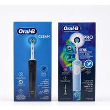 Oral-B D103 Vitality Pro Clean + Kids Şarjlı Diş Fırçası 2'li Avantaj Paketi