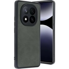 Uravas Store Newface Xiaomi Redmi Note 14 Pro 5g Kılıf Aras Deri Kapak - Koyu Yeşil